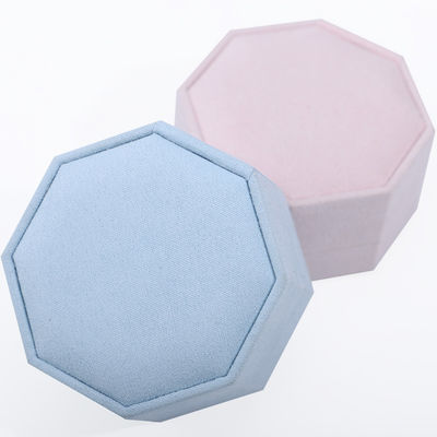 Portagioie in velluto da 7,5 * 7,5 cm per il viaggio con display per collane e anelli con logo personalizzato