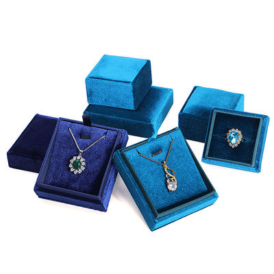 Logo del cliente Hanhong Velvet Jewelry Display Gift Box per fidanzamenti personalizzati