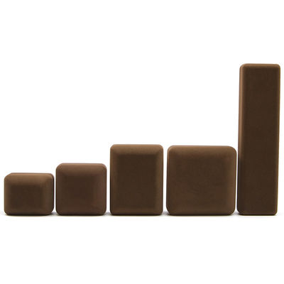 Hanhong Luxury Embossed LED Velvet Brown Jewelry Packaging Box Custom Ring Box con luce