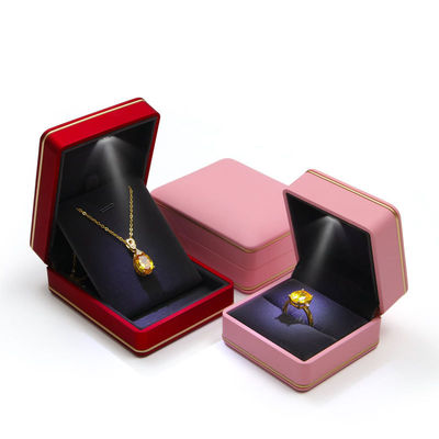 Gioielli pacchetto Hanhong Custom Logo Silk Screen Printing Luxury LED Storage Box con luce