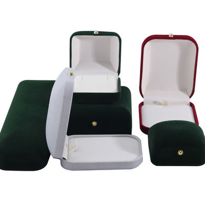Hanhong Custom Logo Flocked Rectangle Jewelry Package per Orecchini per Collare di Braccialetto