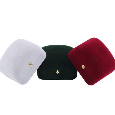 Hanhong Custom Logo Flocked Rectangle Jewelry Package per Orecchini per Collare di Braccialetto