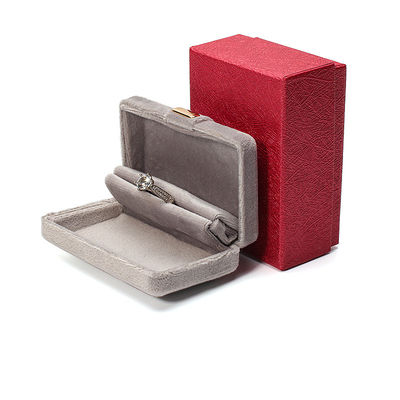 comprare Scatola di imballaggio per gioielli in metallo grigio con rivestimento di velluto e logo personalizzato online manufacture