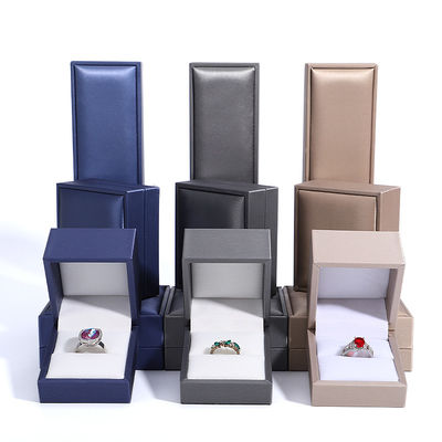 Logo del cliente Casella di imballaggio per gioielli Hanhong Luxury Leather Ring Necklace Jewelry Box