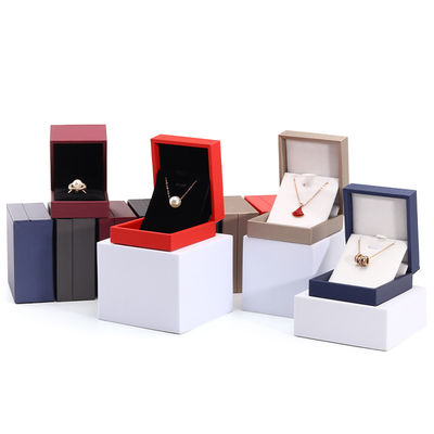 Logo del cliente Casella di imballaggio per gioielli Hanhong Luxury Leather Ring Necklace Jewelry Box
