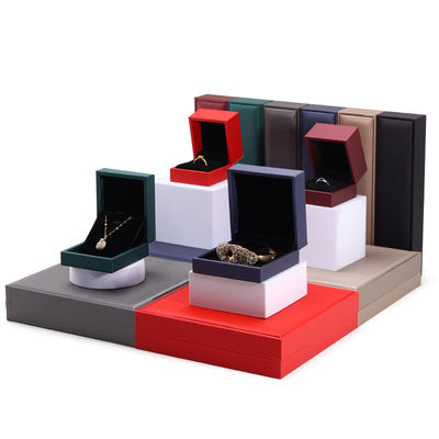 Logo del cliente Casella di imballaggio per gioielli Hanhong Luxury Leather Ring Necklace Jewelry Box