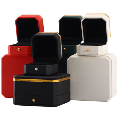 comprare Cassa di imballaggio in cuoio PU octagonale a colori multipli con decorazione in oro online manufacture