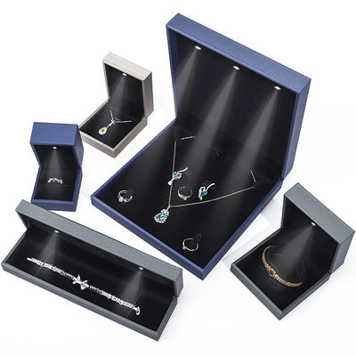 Borsa di finitura PU pelle LED gioielleria scatola di archiviazione gioielleria multi colore scatole regalo