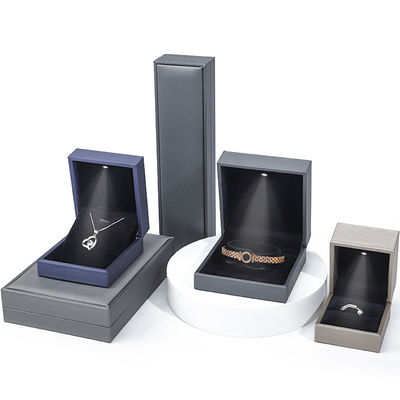 Borsa di finitura PU pelle LED gioielleria scatola di archiviazione gioielleria multi colore scatole regalo