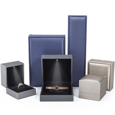 Borsa di finitura PU pelle LED gioielleria scatola di archiviazione gioielleria multi colore scatole regalo