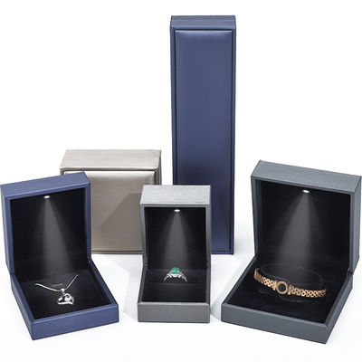 Borsa di finitura PU pelle LED gioielleria scatola di archiviazione gioielleria multi colore scatole regalo