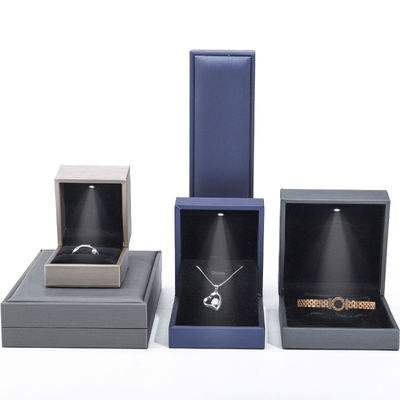 Borsa di finitura PU pelle LED gioielleria scatola di archiviazione gioielleria multi colore scatole regalo