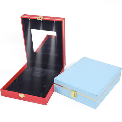 Scatola di gioielli a luce a LED personalizzata per collane orecchini braccialetto set display
