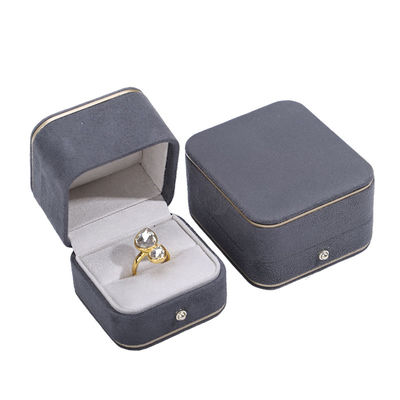 Hot Stamping Logo Hanhong Grigio Custom Jewelry Box per Colletto Braccialetto Orecchini