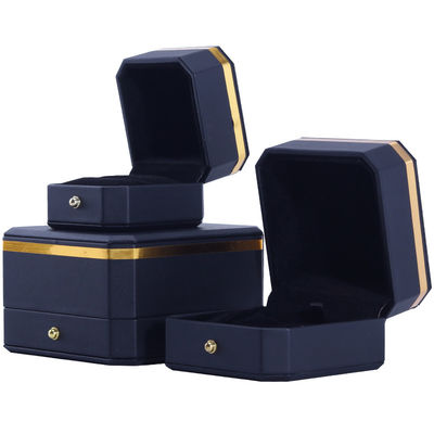 comprare Casella di gioielleria in pelle PU nera ottagonale per Hanhong Logo personalizzato Bracciale Collare Anello online manufacture
