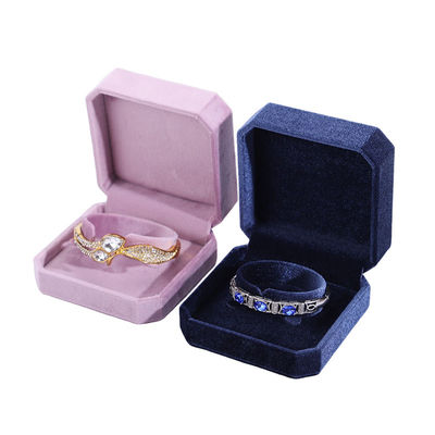 Hanhong Navy Blue Pendant Collare Bracelet Box con Gioielli di velluto coreano