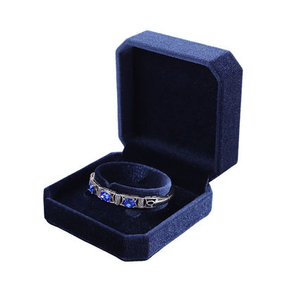 Hanhong Navy Blue Pendant Collare Bracelet Box con Gioielli di velluto coreano