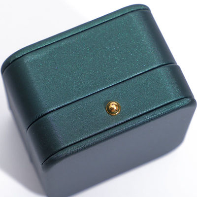 Nuovo stile verde PU pelle gioielleria confezionamento scatola per collana di nozze orecchini anello
