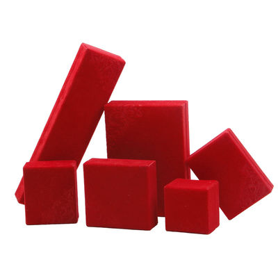 comprare Materiale vellutato Hanhong Custom Embossed Red Jewelry Box per collana e anello 6*6*4.6cm online manufacture