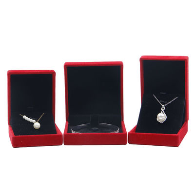 Scatola di imballaggio di gioielli blu in rilievo per la mia collana di velluto e l' anello blu