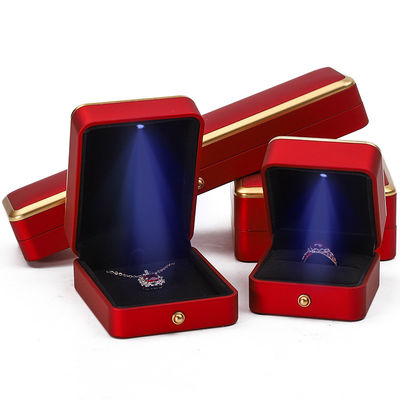 comprare Luxury Red LED Light Up Gioielleria Scatola, Gioielleria Scatole di imballaggio Dimensioni personalizzate online manufacture