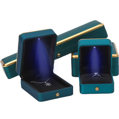 comprare Braccialetto Colletto Anello Orecchini Scatola Gioielleria Con Organizzatore Di Lusso Leggero Blu Peacock online manufacture