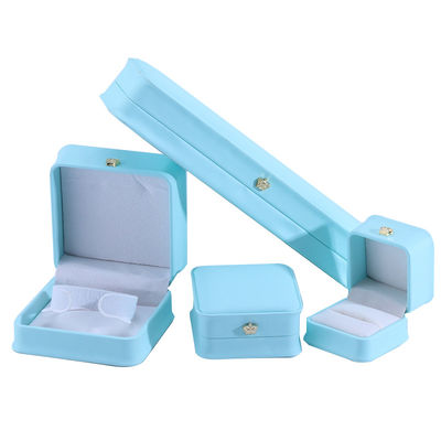 Gioielli in Cyan con Crown Design Hanhong Custom Logo Luxury PU Leather Suit Box