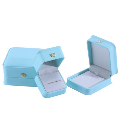 Gioielli in Cyan con Crown Design Hanhong Custom Logo Luxury PU Leather Suit Box