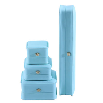 Gioielli in Cyan con Crown Design Hanhong Custom Logo Luxury PU Leather Suit Box