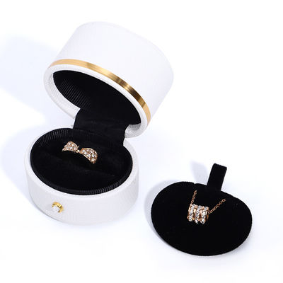 comprare Casella di gioielli in pelle PU bianca di taglia personalizzata per piccoli viaggi portatile e funzionale online manufacture