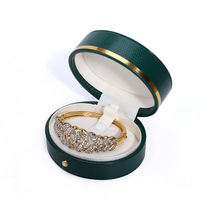 Organizzatore di gioielli in pelle PU verde personalizzabile Ideale per i viaggi