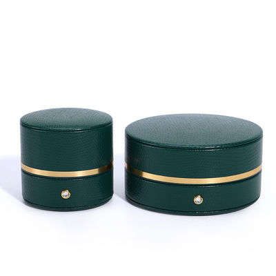 Organizzatore di gioielli in pelle PU verde personalizzabile Ideale per i viaggi