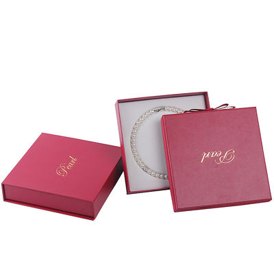 Hanhong taglia personalizzata gioielli rossi cartone carta manica scatola per braccialetto collana
