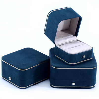 Caselle di gioielli in materiale vellutato per Hanhong 2023 Logo personalizzato Braccialetto blu Braccialetto