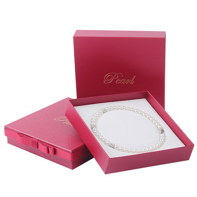Hanhong taglia personalizzata gioielli rossi cartone carta manica scatola per braccialetto collana