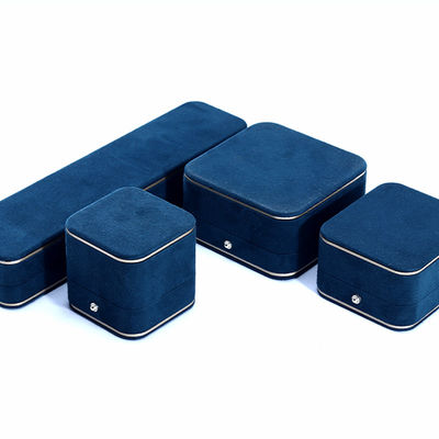 Caselle di gioielli in materiale vellutato per Hanhong 2023 Logo personalizzato Braccialetto blu Braccialetto