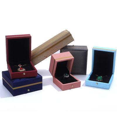 Hanhong Custom Blue Leather Jewelry Box per Ring Collare Bracelet Wedding Contattaci