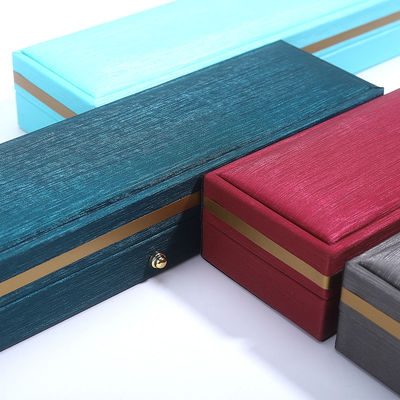 Hanhong Custom Blue Leather Jewelry Box per Ring Collare Bracelet Wedding Contattaci