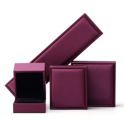 comprare Scatola di imballaggio per gioielli di velluto di lusso con pelle PU viola di Hanhong online manufacture