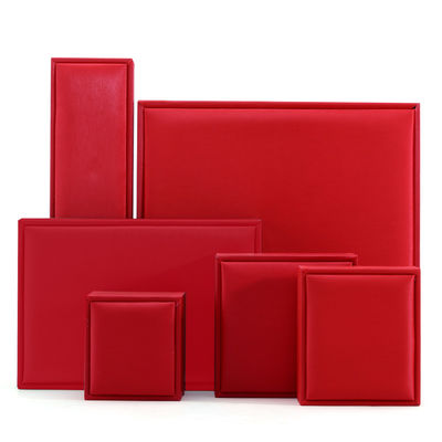 Casella per gioielli in pelle finta di marca rossa di lusso
