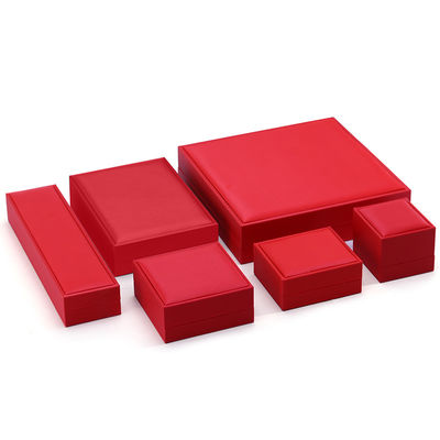 Casella per gioielli in pelle finta di marca rossa di lusso