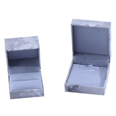 Manifattura all'ingrosso Luxury square Jewellery Box Personalized Custom high end Collare Bracelet Orecchi Ring set di gioielli Packaging cartone carta flip marmo Gioielleria Box con logo