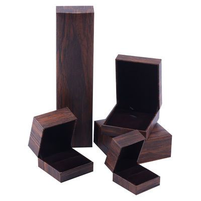 Scatola di gioielli in cartone eco artigianale flip marrone