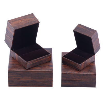 Scatola di gioielli in cartone eco artigianale flip marrone