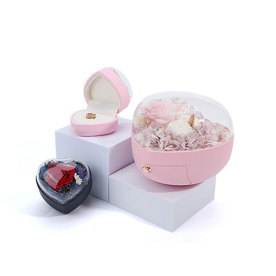 comprare Logo personalizzato in forma di cuore gioielli cassetto rosso fiore box per anello online manufacture