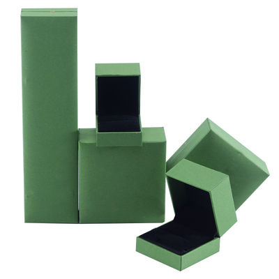 Scatola per gioielli in carta di velluto di marca personalizzata Riempita Gioielli in pelle Cassa di imballaggio