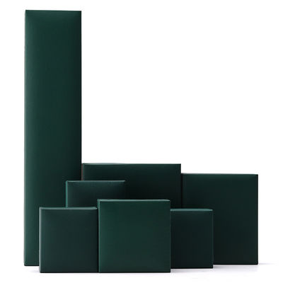 Gioielli verdi di lusso Cartone di carta orecchini Colletto Pendente Anello Imballaggio Logo personalizzato