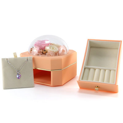 comprare Scatola di fiori gioielli collana anello gioielli scatola con rose per la sorpresa di San Valentino online manufacture