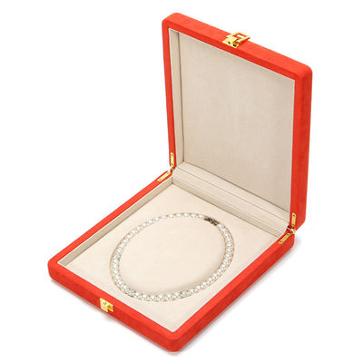 Hanhong Custom Orange Microfiber Gioielleria in cuoio confezionamento scatola per perla di lusso collana