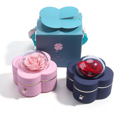 4 foglie di trifoglio in forma di vernice a spruzzo cassetto gioielli per confezioni sofisticate